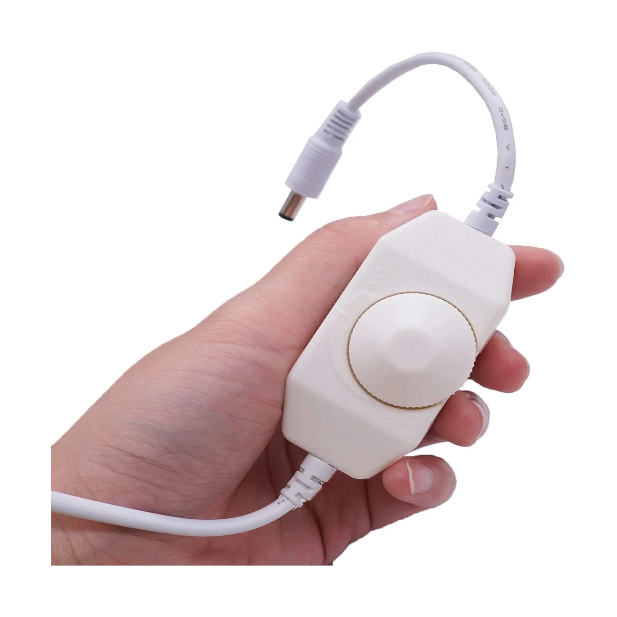 DC12V-24V 조명 조광기 스위치, PWM 조광기 컨트롤러, LED 백색용 인라인 조광기 스위치, 2A, 3 개