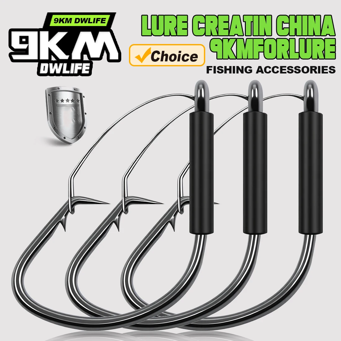 Hameçons weedless 25 pièces 9KM pour montage wacky rig pêche au ver mer carnassier