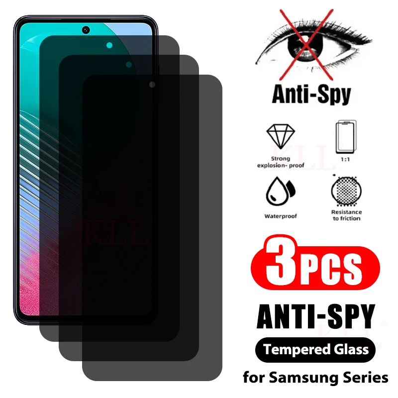 

1-3Pcs Anti-spy Privacy Glass For Samsung M54 M34 M14 M04 M13 M53 M33 M21 M42 M62 M02S M31 M51 A52S A51 A72 A71 Screen Protector