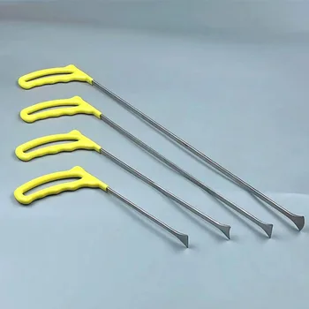 PDR Car Paintless Dent Repair Tools Crowbar Bar Push Rod Hooks Automotive Hand Tool Silver Universal Fitment 21cm/31cm/41cm/51cm 1
