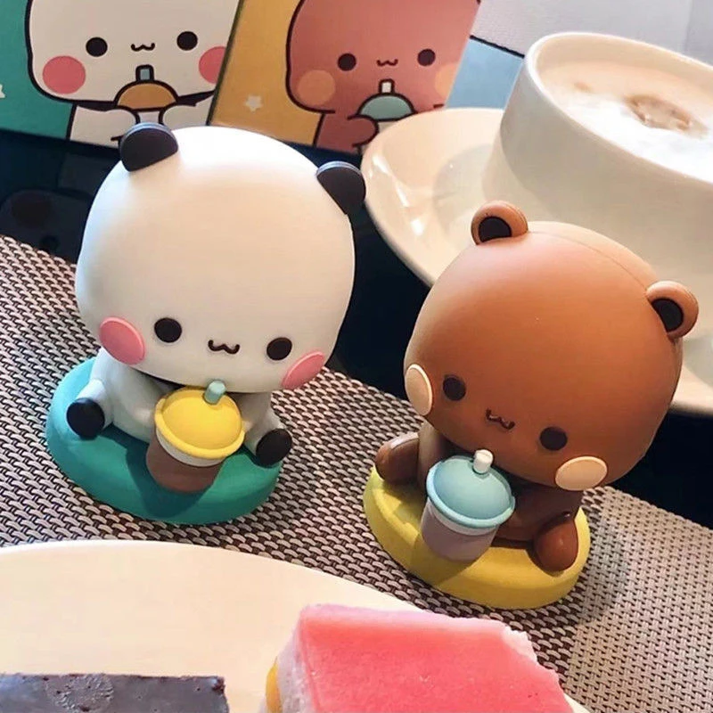 Bubu Dudu Panda Bear Collectible Toy - Kawaii Cute Action Doll Ornament