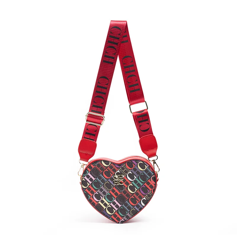 تصميم CH الإبداعي للقلب Crossbody، وهي حقيبة عصرية...