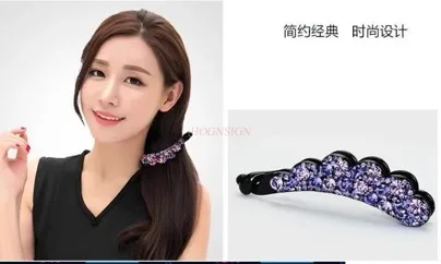 

Banana clip vertical clip horsetail hair clip vertical hair clip headwear crystal diamond straight clip