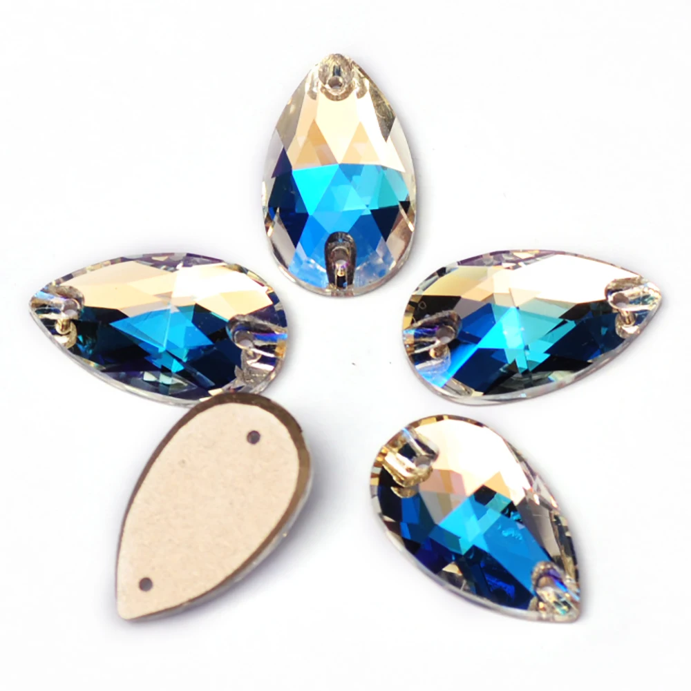 PUBRILEX Mondlicht-Glas Flache Strass-Steine DIY Kleidung Nähzubehör Kristallsteine Gymnastik Hochzeitskleid Dekoration – Detail 7