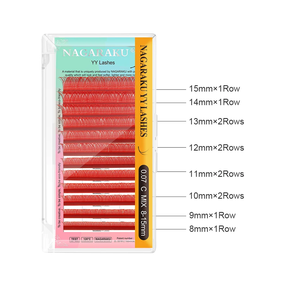 Premium Synthetic Mink Eyelashes Colorful YY Shape