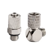  5Pcs Male Thread M3 M4 M5 M6 Air Tube 3mm 4mm 6mm OD Mini Pneumatic Pipe Connector Screw Through Quick Fitting Fast Twist Joint 