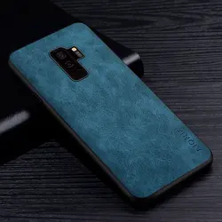 Premium PU Leather Scratch-Resistant Solid Color Phone Case for Galaxy S8 Plus (Dark Blue)