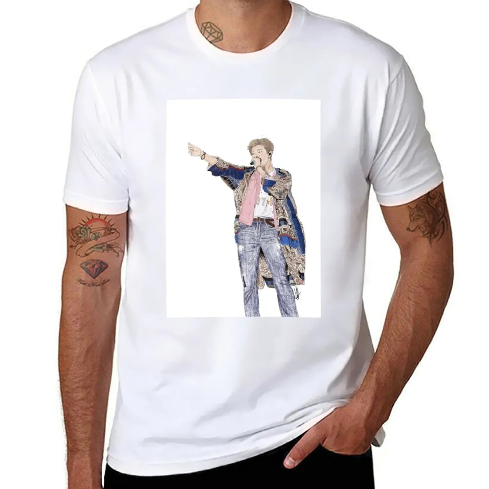 

New RM trivia: love drawing T-Shirt blank t shirts quick drying t-shirt summer tops Anime t-shirt sweat shirts, men