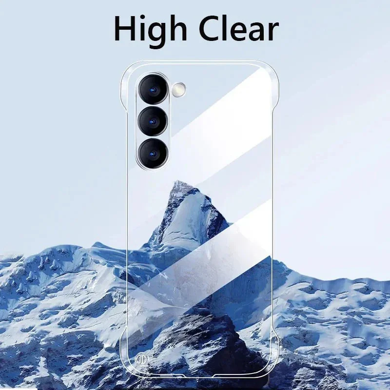 Sleek & Transparent Frameless Phone Case with Enhanced Camera Protection