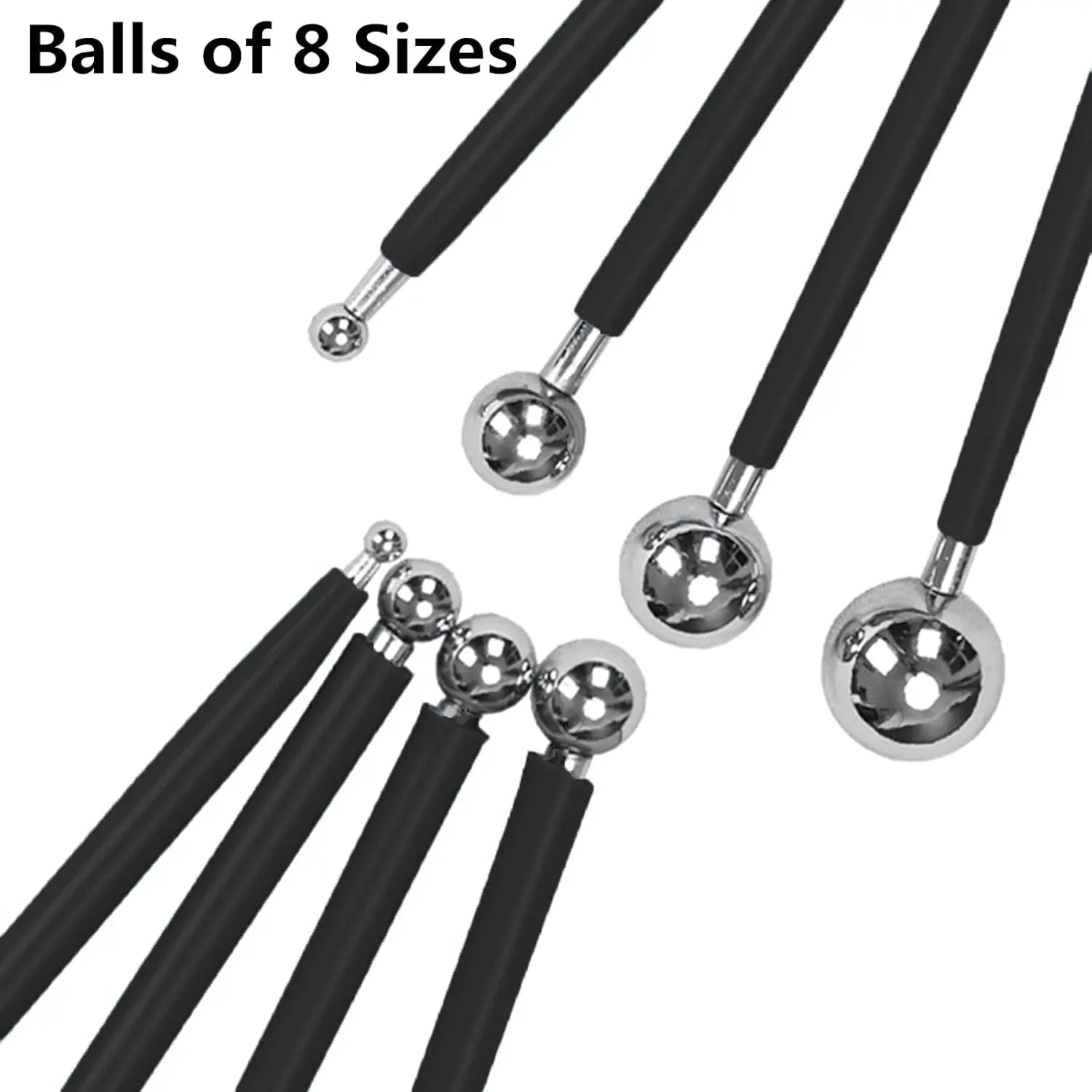 4pcs Modelling Ball Tools Set Stainless Steel Double-end Dotting Tools Fondant Sugar Craft Decorating Flower Clay for Shaping 3