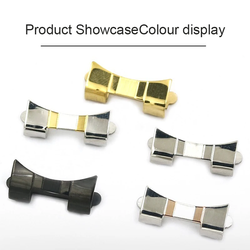 Curved End Stainless Steel Watch Strap Connector Adapter