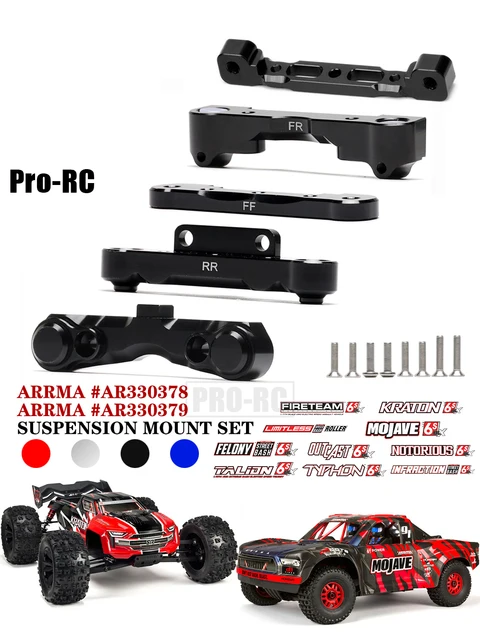 Aluminum Front Lower Suspension Mount For Arrma 1/8 & 1/10 RC Cars - KRATON, Outcast, Senton & More