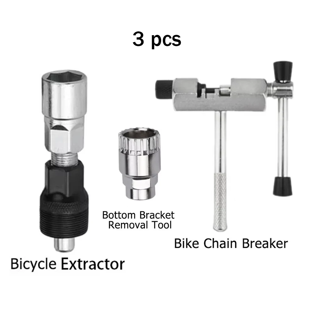 Bicycle Repair Tool Kit Bicycle Crank Remover Tool Bottom Bracket Removal Tool Freewheel Remover Tool Cycling Repair Accessories