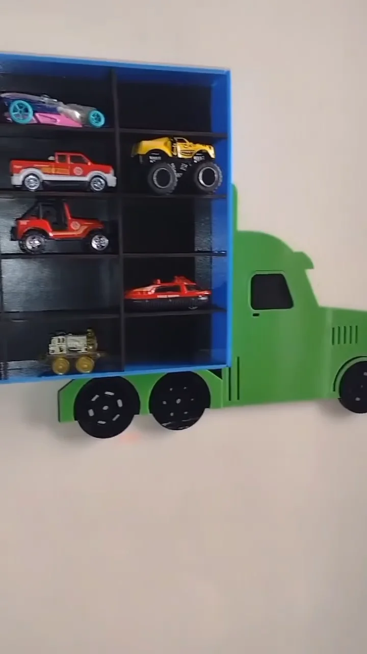 Kids Hot Wheels Car Organizer Shelf   Cars | Car Lovers | Storage | Toys | Kid Play |  Truck Sports | Child Room Decoration | Car Decor | Boy Room Decoration Truck Storage for Cars | Sports Car | Diecast Car and Toys