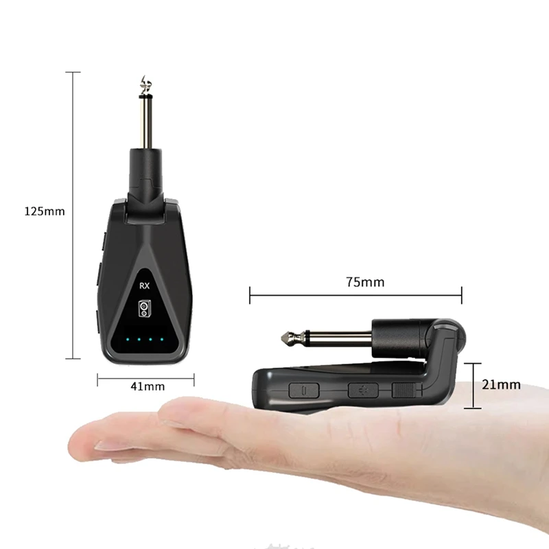 UHF Guitar Microphone System Wireless Guitar Transmitter Receiver Plug And Play For Electric Studio