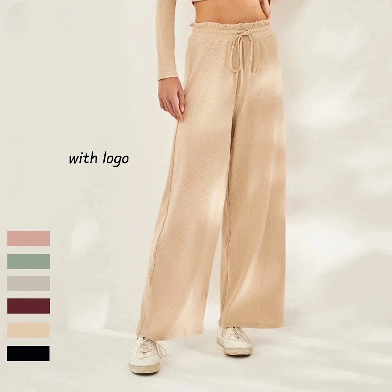 

Yoga Pants Woman High Waist Straight Tube Pants Breathable Women Casual Quick Dry Outdoor Sports Wide Leg Pants Black Leggings