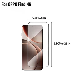 Premium Tempered Glass Screen Protector - Clear Full Coverage, Anti - Scratch Protective Film (1/4 Pack) for 4PCS (For OPPO Find N6)
