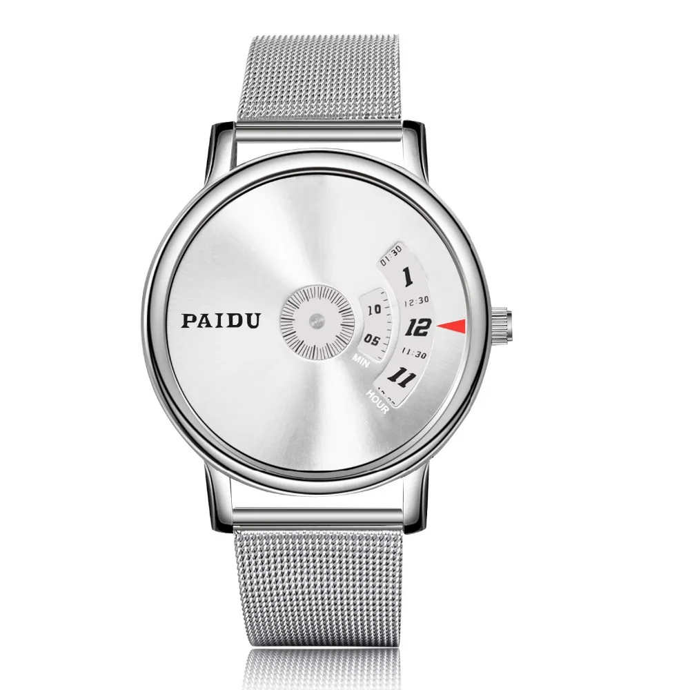 

Fashion Brand PAIDU Watch Men Creative Turntable Sports Watches Men Mesh Band Quartz Wristwatch relogio masculino reloj hombre