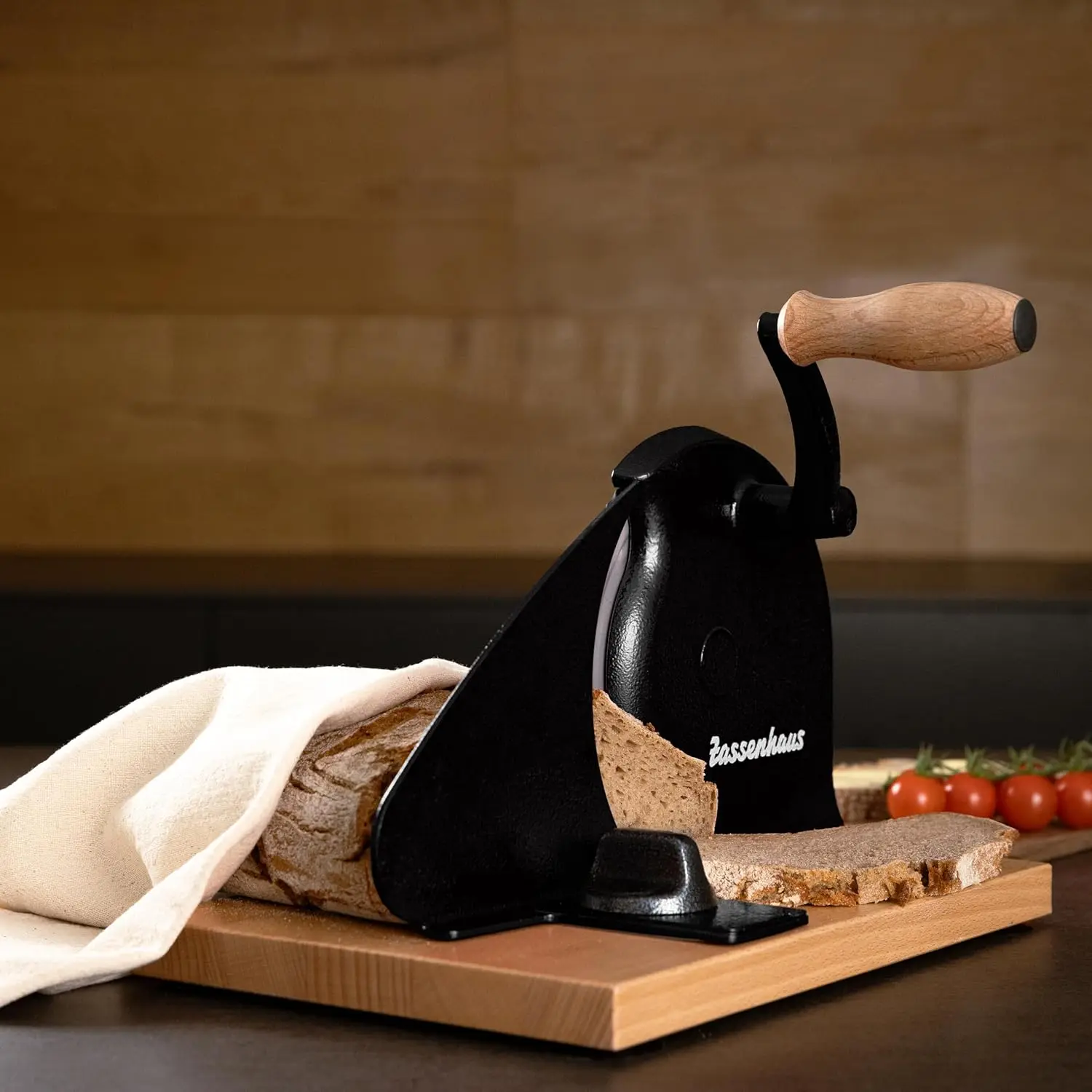 Manual Bread Slicer, Classic Hand Crank Home Bread Slicer (Black) 11.75 Inch by 8 Inch 5