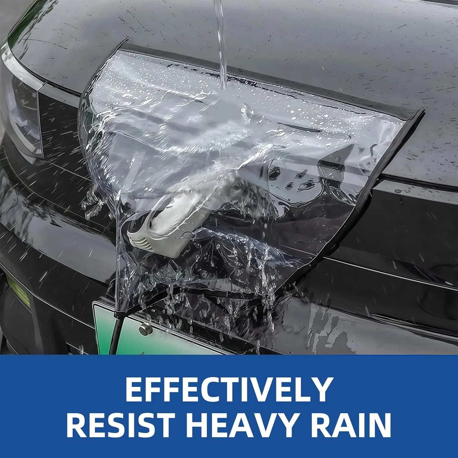 Dual Pack Electric Car Charger Port Covers - Transparent Weather-Resistant Protectors Against Rain, Snow, and Dust