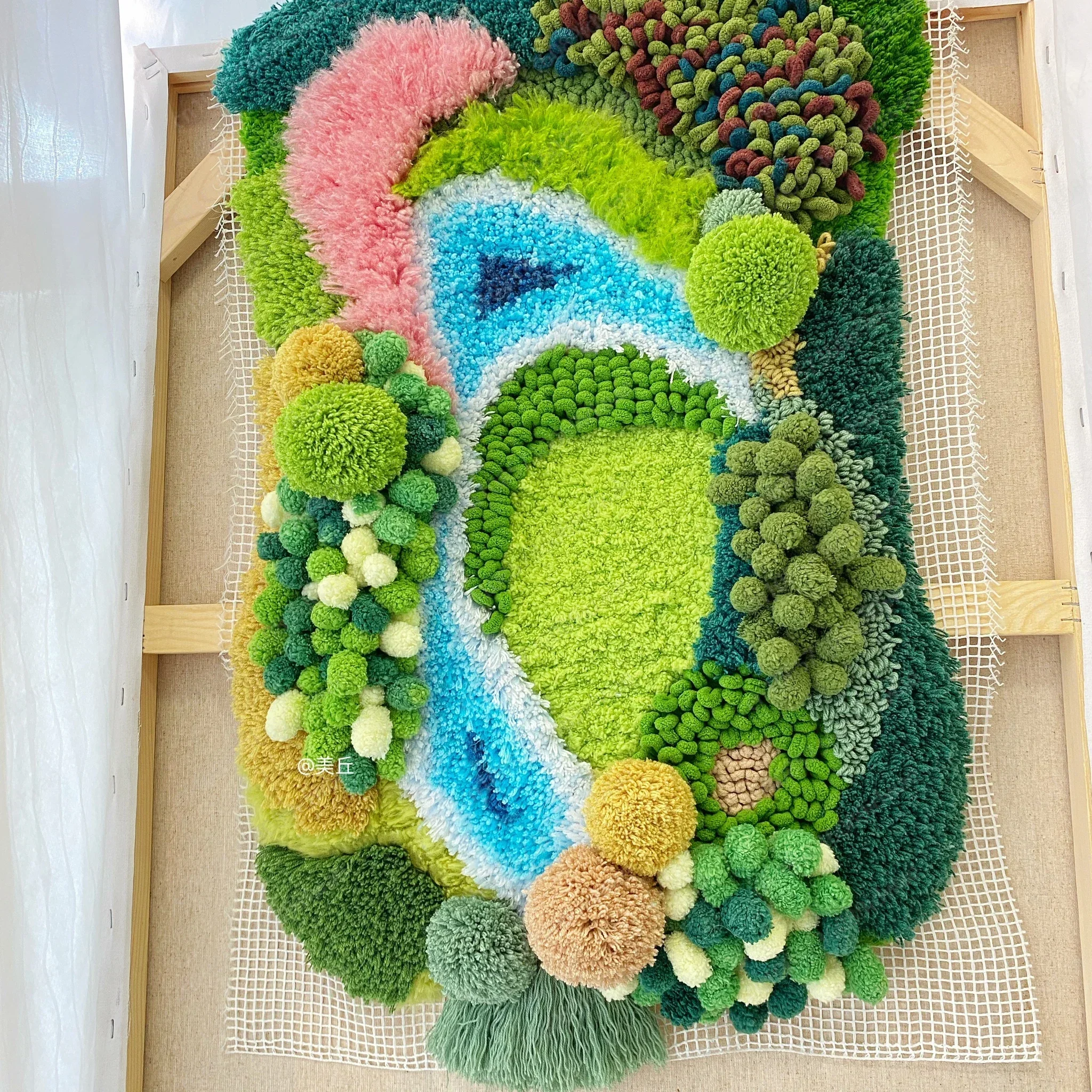 DIY 이끼 카펫 재료 키트, 침실 거실 침대 옆 선물용 수제 카펫