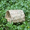 Natural Straw Woven Tunnel Bed for Small Pets 5