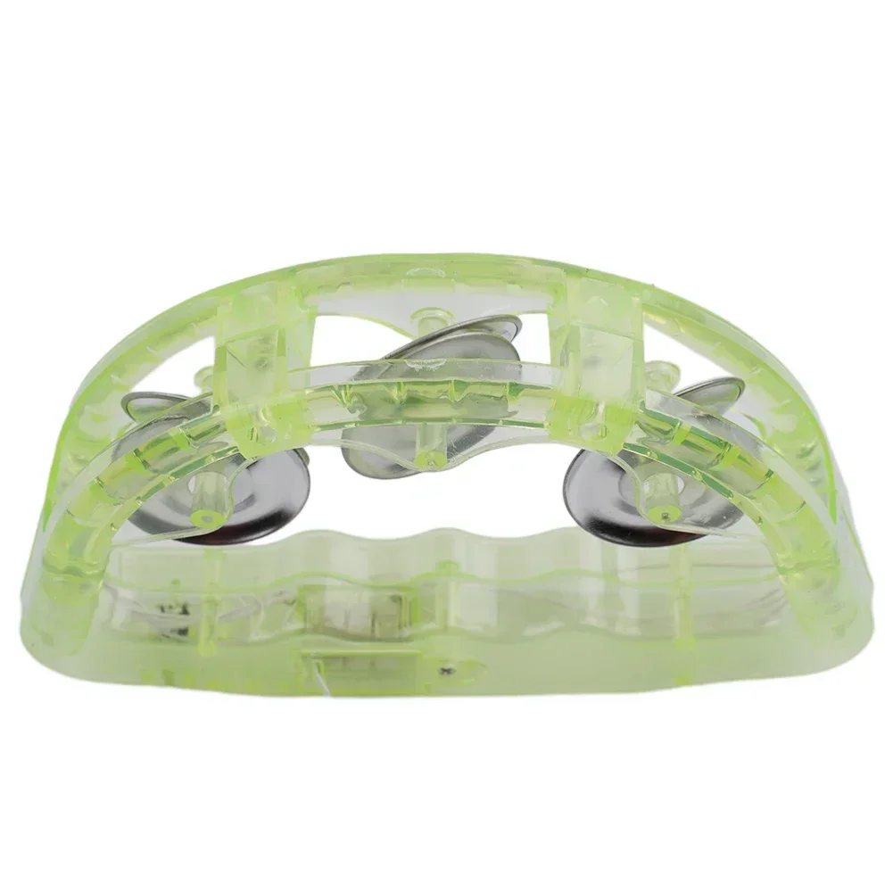 1pcs Flash Rattle LED Light Up Sensory Toy Flashing Tambourine Musical Instrument Shaking Toys Tambourine Random Color