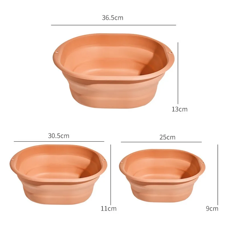 Folding Basin Portable Basin Collapsible Bucket For Home Bathroom Camping Supplies Washbowl Laundry Tub Hanging Bath Basins