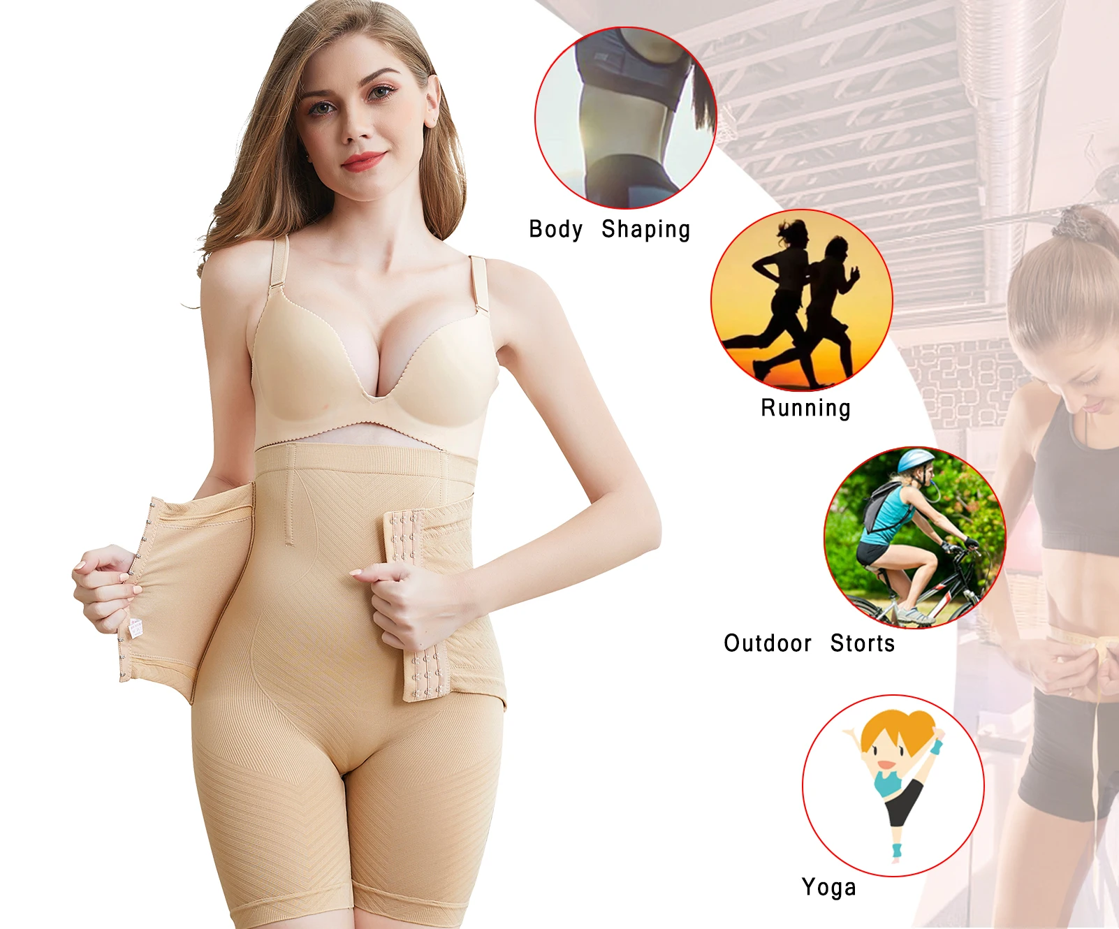 SEXYWG High Waist Shapewear Shorts Waist Trainer Body Shaper Panties Seamless Shapewear Tummy Control Panties