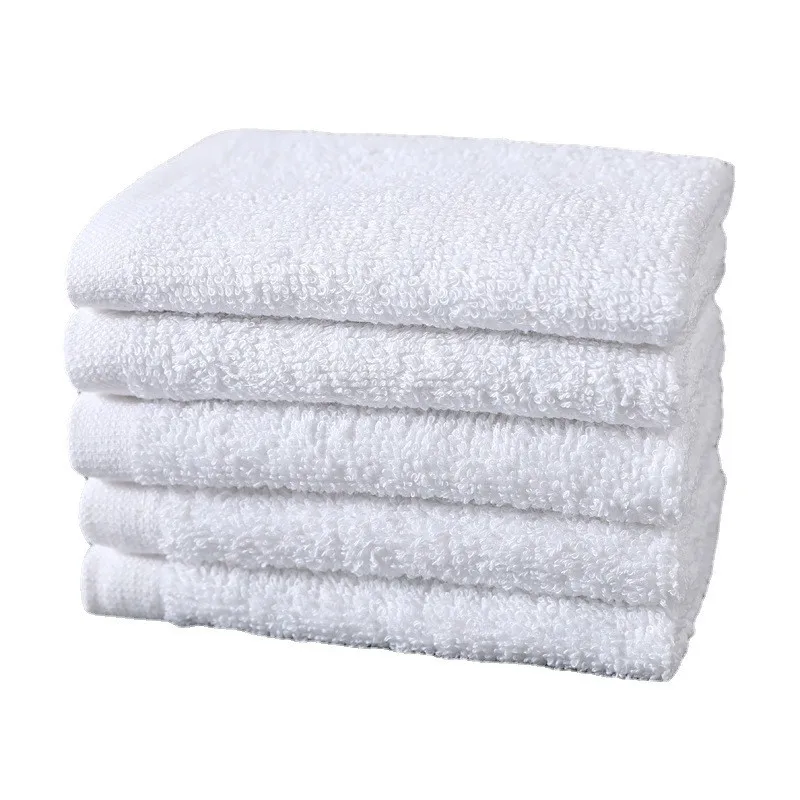 4Pcs 25x25cm Small Square White Soft Cotton Solid Color Home Hotel Bathroom Multifunctional Cleaning Hand Towel 6