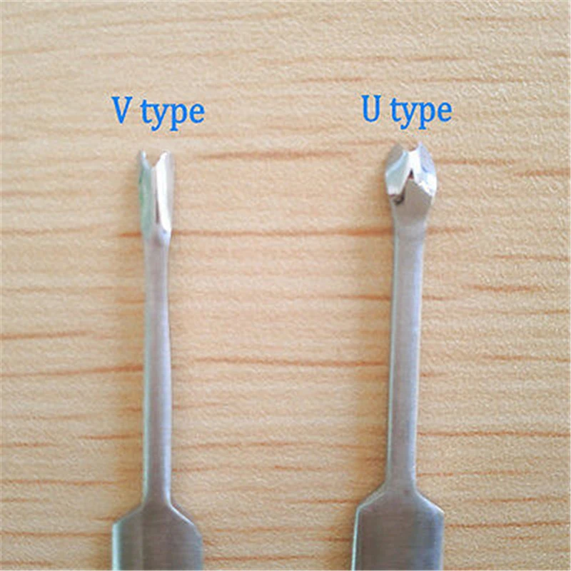2pcs/set Leather Leathercraft Tool Kit Stitching U+V Shaped Groover Skiving Edge Beveler