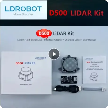 LDROBOT D500 lidar kit TOF laser Radar Lidar Scanner 360° 60000Lux support ROS1 ROS2 for Indoor and outdoor replace D300 kit image 6