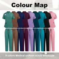 Niaahinn Scrub Surgical Uniforms Medical Clothing for Women Hot Sell Multi-color Veterinary Pet Hospital Dental Clinic Work Wear - Image 4