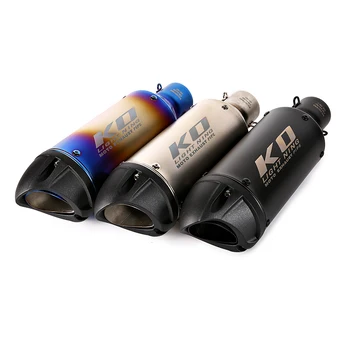 51mm Universal Motorcycle Exhaust Muffler 320mm Stainless Steel Exhaust System Modified For ATV Street Bike Scooter