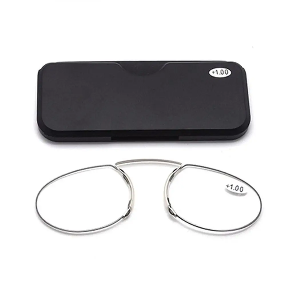 Mini Lazy Glasses Reading Glasses Magnifying Nose Clip Nose Rack Legless Portable Presbyopic Men Women