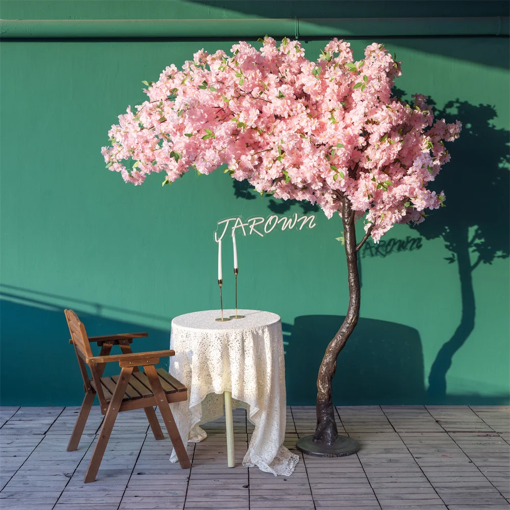 

Customized Artificial Pink Cherry Blossom Tree for Outdoor Garden Wedding Event Backdrop Decor Props Home Decoration