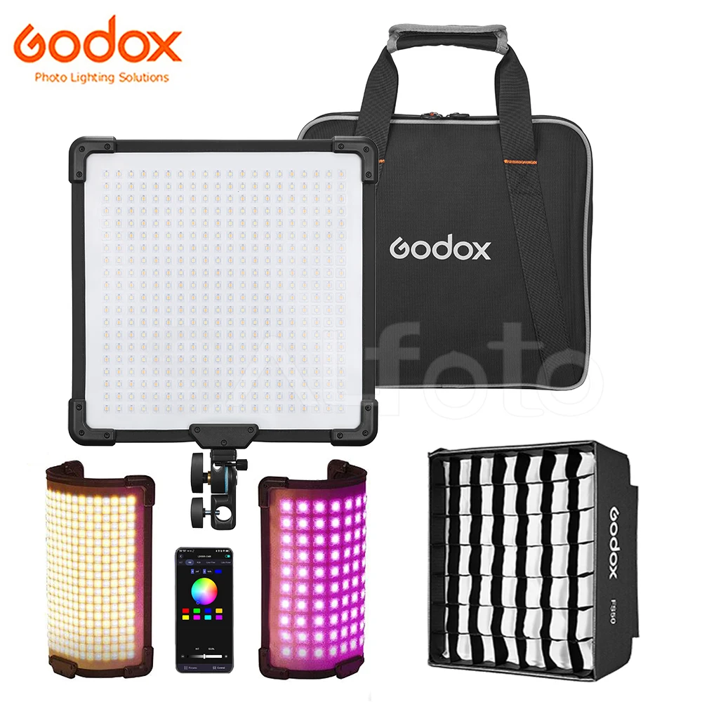 

Godox FH50Bi двухцветный 2800-6500K / FH50R полноцветный 2500-10000K Гибкий ручной фотографический фонарь