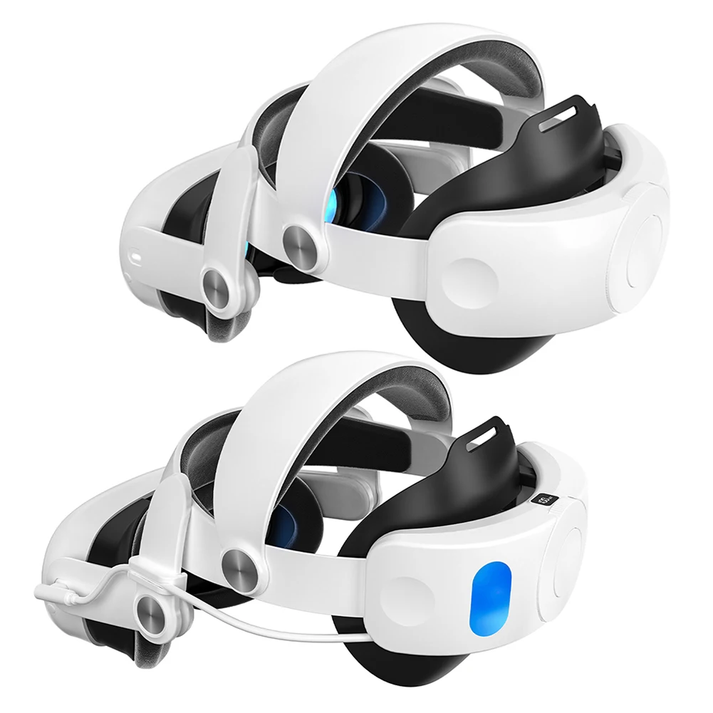 Head Strap with Battery Pack for Meta Quest 3S VR Headset - 10000mAh Adjustable Strap Elite Strap Replacement for Extended Playtime and Comfort