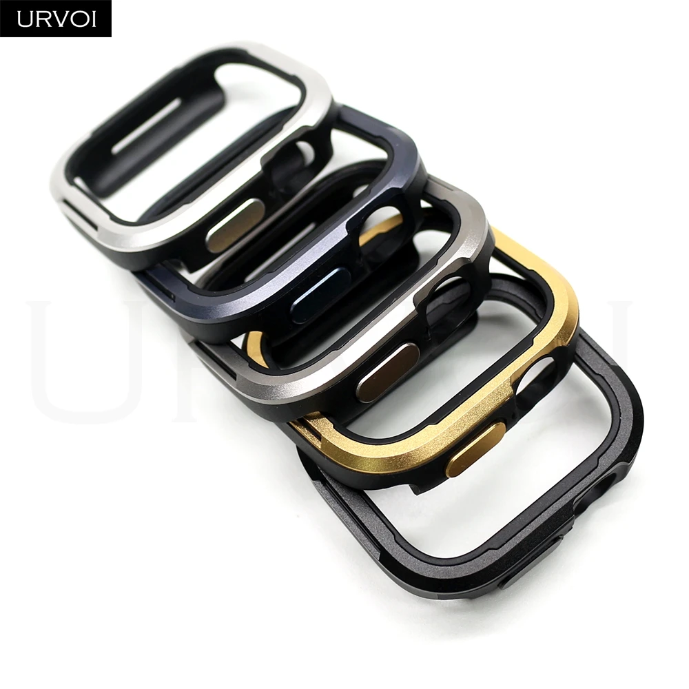 URVOI Premium Aluminum Watch Cover with Hard Bumper Metal Frame Protector
