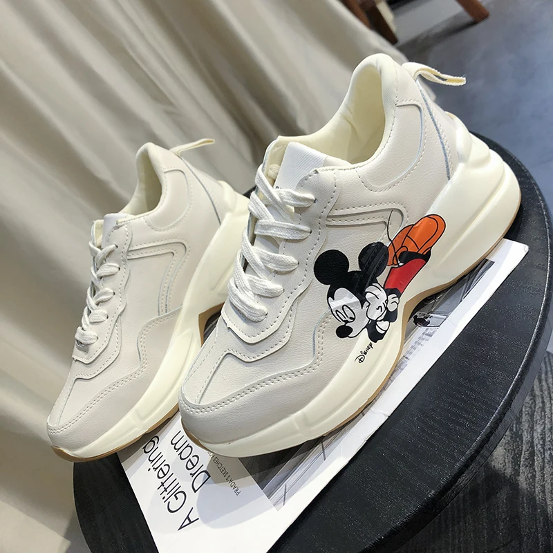 Women's Casual Sports Shoes Autumn New Round Head Splicing Front Lacing Anti-slip Wear-resistant Low-top Shoes 5