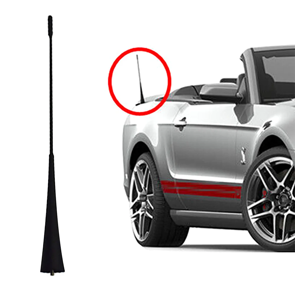 Surga Performance Universal Rear Roof Antenna - 40cm Rod, DIN Plug, AM/FM, Black