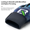 ROCKBROS Cycling Gloves Winter Warm Fleece Long Finger Gloves Mountain Road Cycling Gloves Full Finger Lengthened Wrist Guards 2