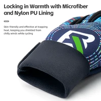 ROCKBROS Cycling Gloves Winter Warm Fleece Long Finger Gloves Mountain Road Cycling Gloves Full Finger Lengthened Wrist Guards 2