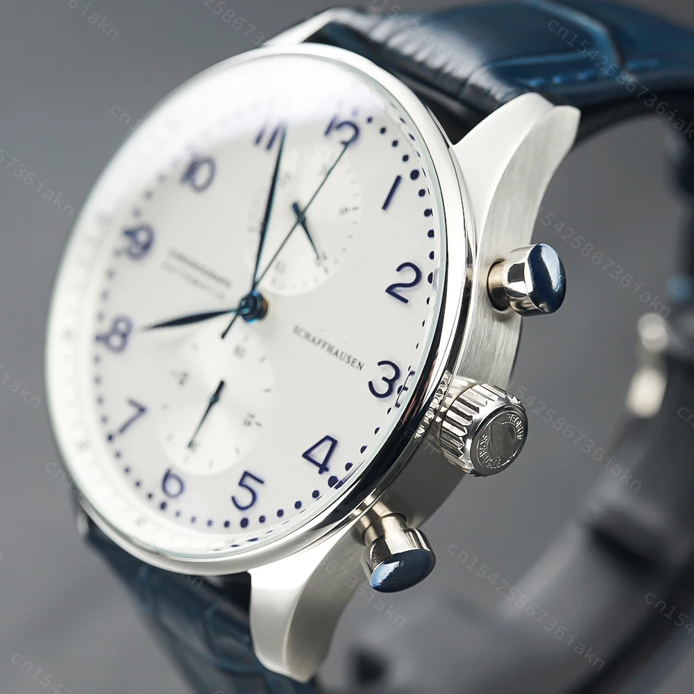 2022 Fashion New Men's Automatic Watch 44mm Sapphire Crystal Glass Stainless Steel Leather Strap Sports Leisure Waterproof