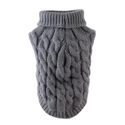 Cozy Classic Chihuahua Puppy Sweater for Small Dogs - Winter Warmth Pullover (Gray)