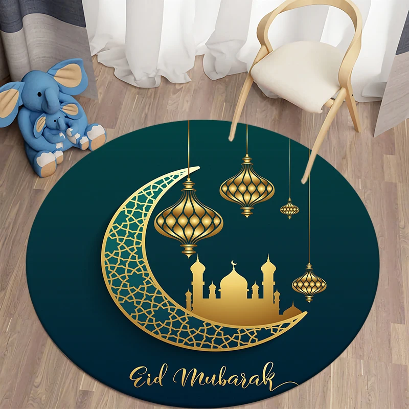 

Muslim Prayer round carpet floor mat polyester carpet mat decor door mat Prayer mat area rug children's room living room carpet