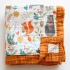 Baby Blankets 6 Layers 100% Cotton Gauze Breathable Infant Wrap Soft Absorbent Newborn Swaddle Blankets Cartoon Baby Bath Towel 6