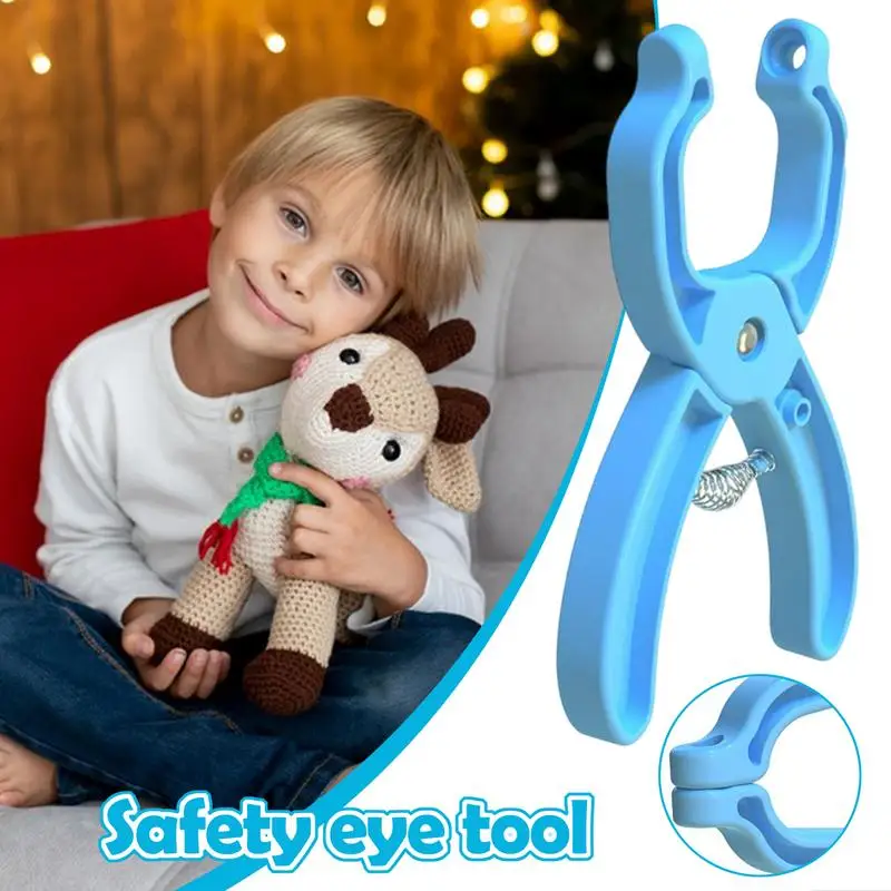Knitting Crochet Doll Safety Eye Pliers Tool Quick Doll Making Washers 5-30mm Safety Eyes Stuffed Animal Eyes