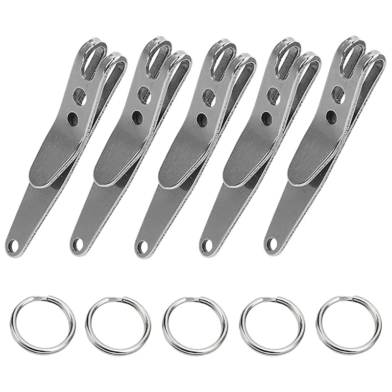 

HTHL-3X Multi-Purpose Clip Keychains Suspension Clip Tool With Carabiner Perfect For Hanging EDC Tools, Flashlights Etc.