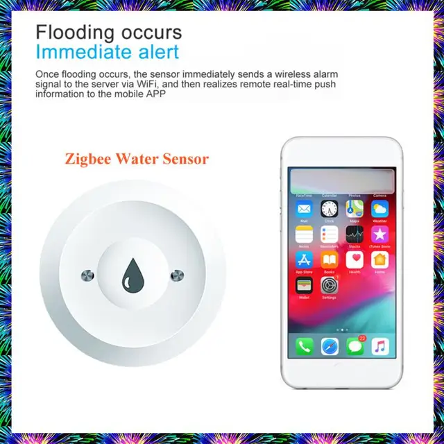 ZIZI Zigbee Water Immersion Sensor Water Leak Detector Water Linkage Alarm App Remote Monitoring Water Leak Detector 5